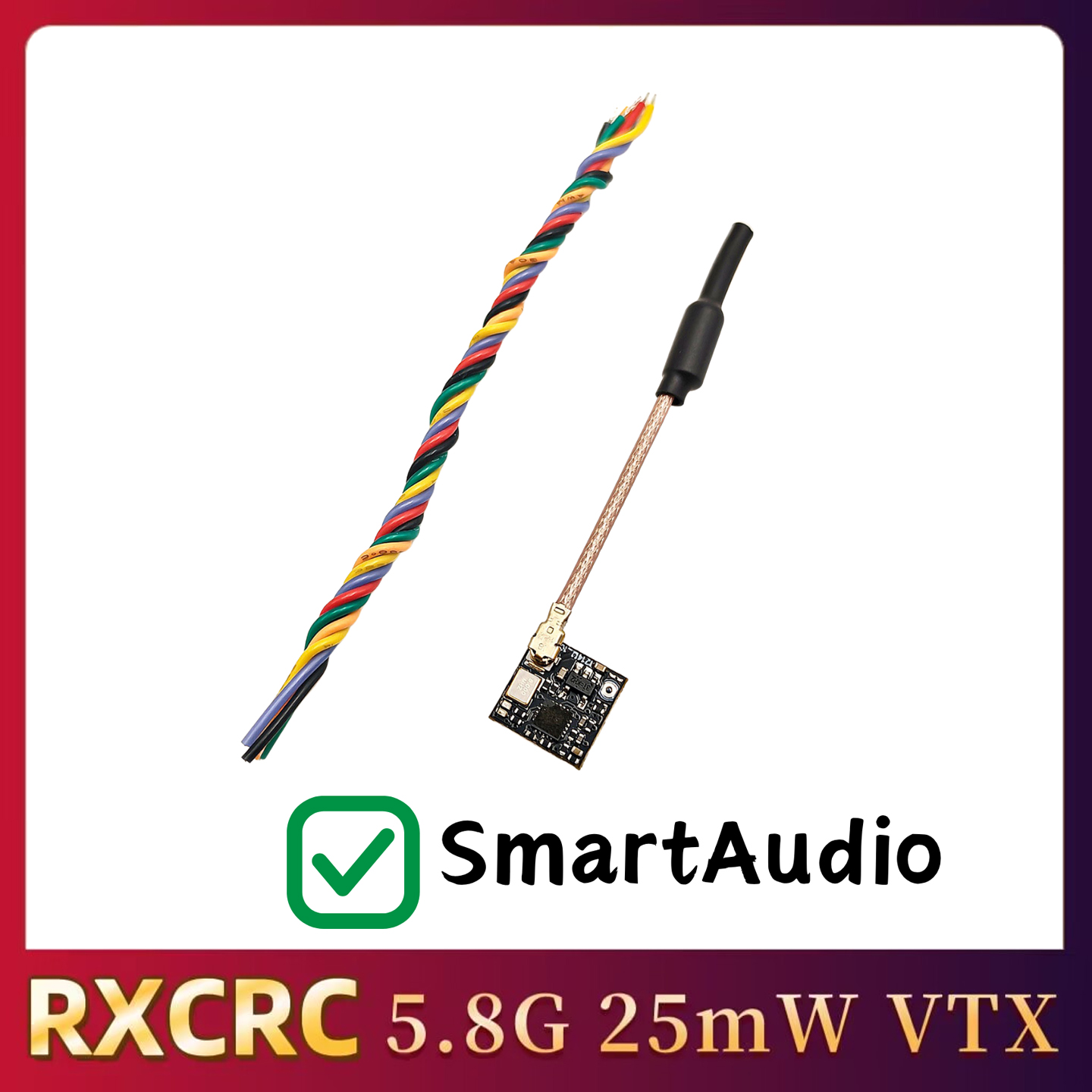 RXCRC 5.8GHz 48CH FPV 25mW Ana - Drone Transmitter 评论和价格
